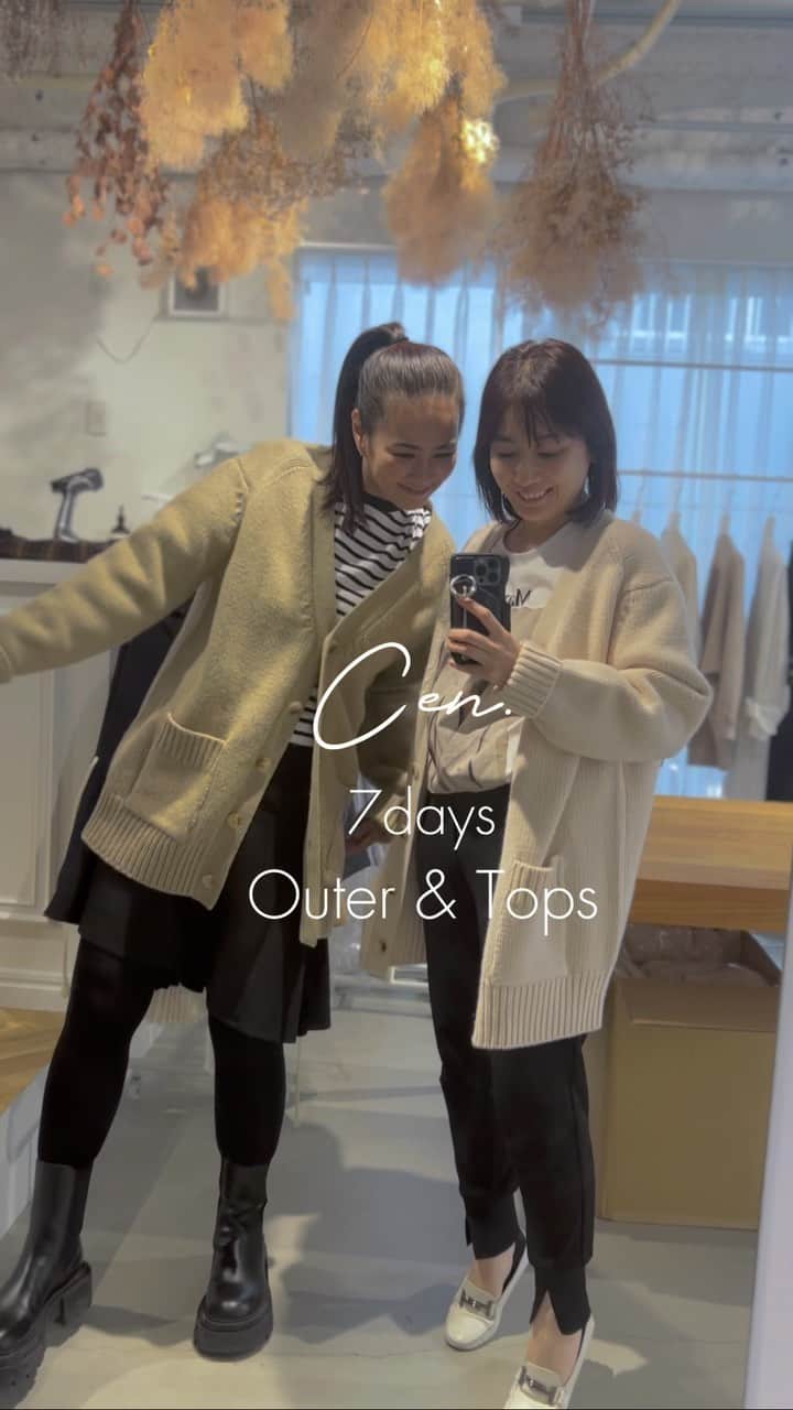 Maiko Shibataのインスタグラム：「@cen.___jp  のショップに行って 受注会で試着しそびれて 心残りだったやついっぱい着させてもらった♡  寒くなってきたからまた追加したい♡♡ POP UP楽しみ♡♡  #cen_jp#骨格ウェーブ」