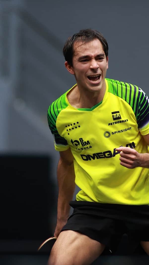 ウーゴ・カルデラノのインスタグラム：「Incredible show of determination by the Brazilian in this #WTTMuscat semifinal, coming back from being 2-0 down 👏  #WTTContender Muscat continues LIVE with Hayata v Nagasaki 👉 youtube.com/WTTGlobal  #TableTennis #PingPong」