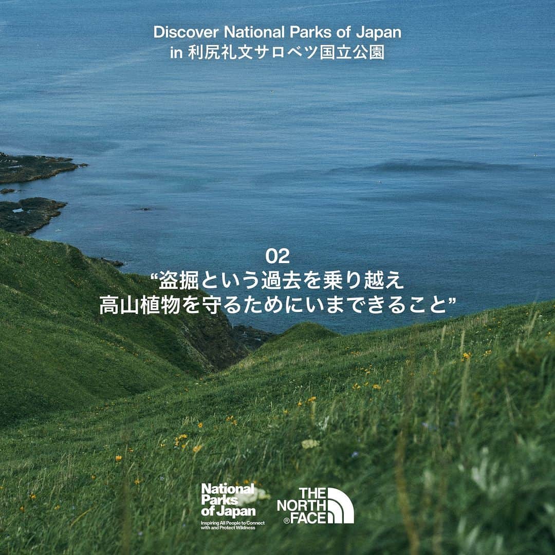 THE NORTH FACE JAPANさんのインスタグラム写真 - (THE NORTH FACE JAPANInstagram)「【 国立公園ストーリー 】 『北方という厳しい環境における未来へ向けた自然と人との対話』 @ 利尻礼文サロベツ国立公園 利尻礼文サロベツ国立公園。利尻山をはじめとする山岳や、さまざまな高山植物、そして日本最大級のサロベツ原野など、ダイナミックで変化に富んだ景観を持つ。そして 2024 年には 50 周年というアニバーサリーイヤーを迎える。 一大観光地として、多くの人々を受け入れている一方で、さまざまな課題も抱えている。 それらを解決すべく、身を粉にして動き続ける北の守人たち。 最北の国立公園で交わされる、自然と人との対話。 そこには共生の未来へのヒントが詰まっていた。    ＊“National Parks of Japan Project”は日本各地の国立公園が誇る美しい自然風景、その土地で育まれてきた歴史や文化の豊かな物語を、Goldwin、THE NORTH FACE、HELLY HANSEN といったゴールドウインが抱えるブランドの独自の目線で発信するプロジェクトです。 photography by @hinanokimoto   #ザノースフェイス #thenorthface #利尻礼文サロベツ国立公園 #国立公園  #nationalparksofjapanproject」10月13日 18時00分 - thenorthfacejp