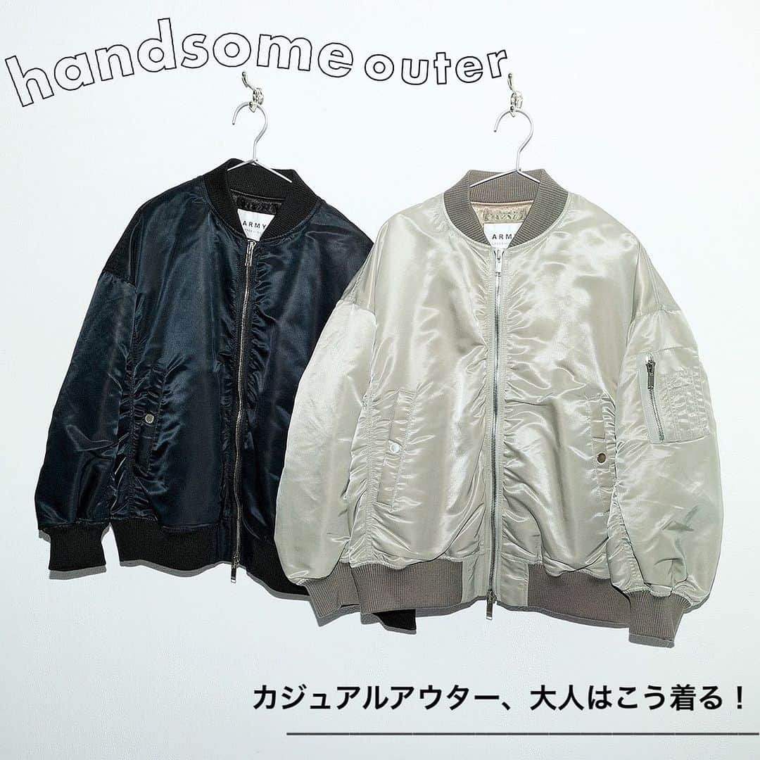 集英社FLAG SHOP（フラッグショップ）のインスタグラム：「⁡ ⁡ ⁡ カジュアルアウター、大人はこう着る！ ⁡ 「ハンサムアウター」は レディに品よく【甘辛コーデ】11選✨ ⁡ ⁡ 今年注目のアウターは、中綿入りのナイロンブルゾンやMA-1風など、“ハンサム”なデザインが主流。 ⁡ デニムやスウェットに合わせてそのままスポーティに着るのもカッコいいけれど、簡単におしゃれに見せるには、甘めアイテムとのコーディネートがおすすめです🎀 ⁡ 今季イチ押しのハンサムアウターと、スタイリスト石川美久さんによる、マネしたくなる着こなしアイディアをお届け‼️ ⁡ ⁡ ⁡ ⁡ #12closet #upperhights #CLANE #suadeo #Barbour #SACRA #MACKINTOSH #CALUX #DANTON #アウター #ハピプラ #秋アイテム #アウター特集 #happyplusstore #coordinate #outer ⁡ ⁡ ⁡ ⁡ ⁡」