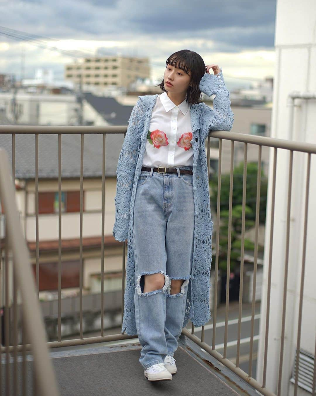 PUNK CAKEさんのインスタグラム写真 - (PUNK CAKEInstagram)「♤ NEW ARRIVAL ♤  ◆ Crochet knit long cardigan ◆ agnès b. rose white shirts ◆ Crash blue denim pants  ♡10th Anniversary キャンペーン♡ 送料無料！ 10/4(水)～10/15(日)  今週の営業日は 10/14(土),15(日)となります。 是非お気軽にご来店下さい！  10月営業日/ 10/14,15,20,21,22 営業時間/ 13:00～20:00  住所/ 東京都目黒区鷹番3-4-10 2F  Model / @hamu.katsu.0」10月13日 19時01分 - punk_cake