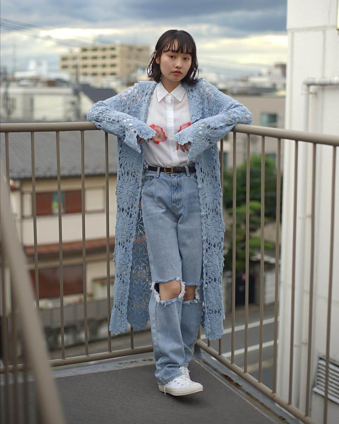 PUNK CAKEさんのインスタグラム写真 - (PUNK CAKEInstagram)「♤ NEW ARRIVAL ♤  ◆ Crochet knit long cardigan ◆ agnès b. rose white shirts ◆ Crash blue denim pants  ♡10th Anniversary キャンペーン♡ 送料無料！ 10/4(水)～10/15(日)  今週の営業日は 10/14(土),15(日)となります。 是非お気軽にご来店下さい！  10月営業日/ 10/14,15,20,21,22 営業時間/ 13:00～20:00  住所/ 東京都目黒区鷹番3-4-10 2F  Model / @hamu.katsu.0」10月13日 19時01分 - punk_cake