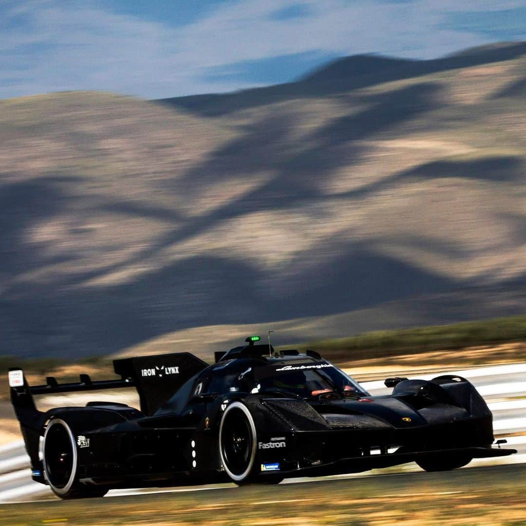 ランボルギーニのインスタグラム：「Lamborghini Iron Lynx continued the development of its SC63 LMDh challenger this week, completing a productive three-day test at the Circuito de Almería in Spain! The test also marked the debut of Romain Grosjean at the wheel of the SC63, alongside driver Andrea Caldarelli.    Get ready, the storm is coming!    #Lamborghini #LamborghiniSc #LamborghiniSC63」