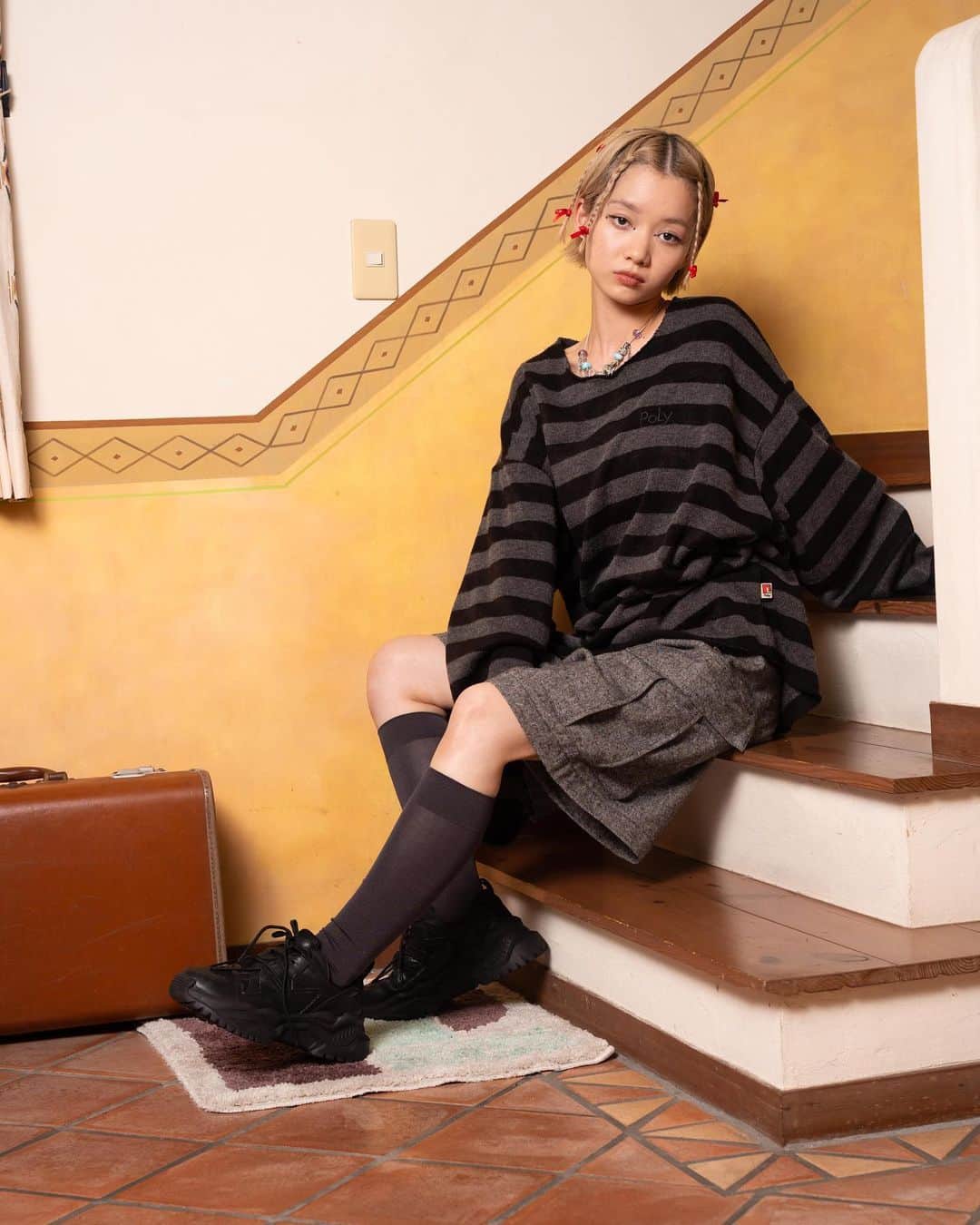 POLYさんのインスタグラム写真 - (POLYInstagram)「Episode.1  ✴︎Pick up item BORDER KNIT」10月14日 18時00分 - _is_poly