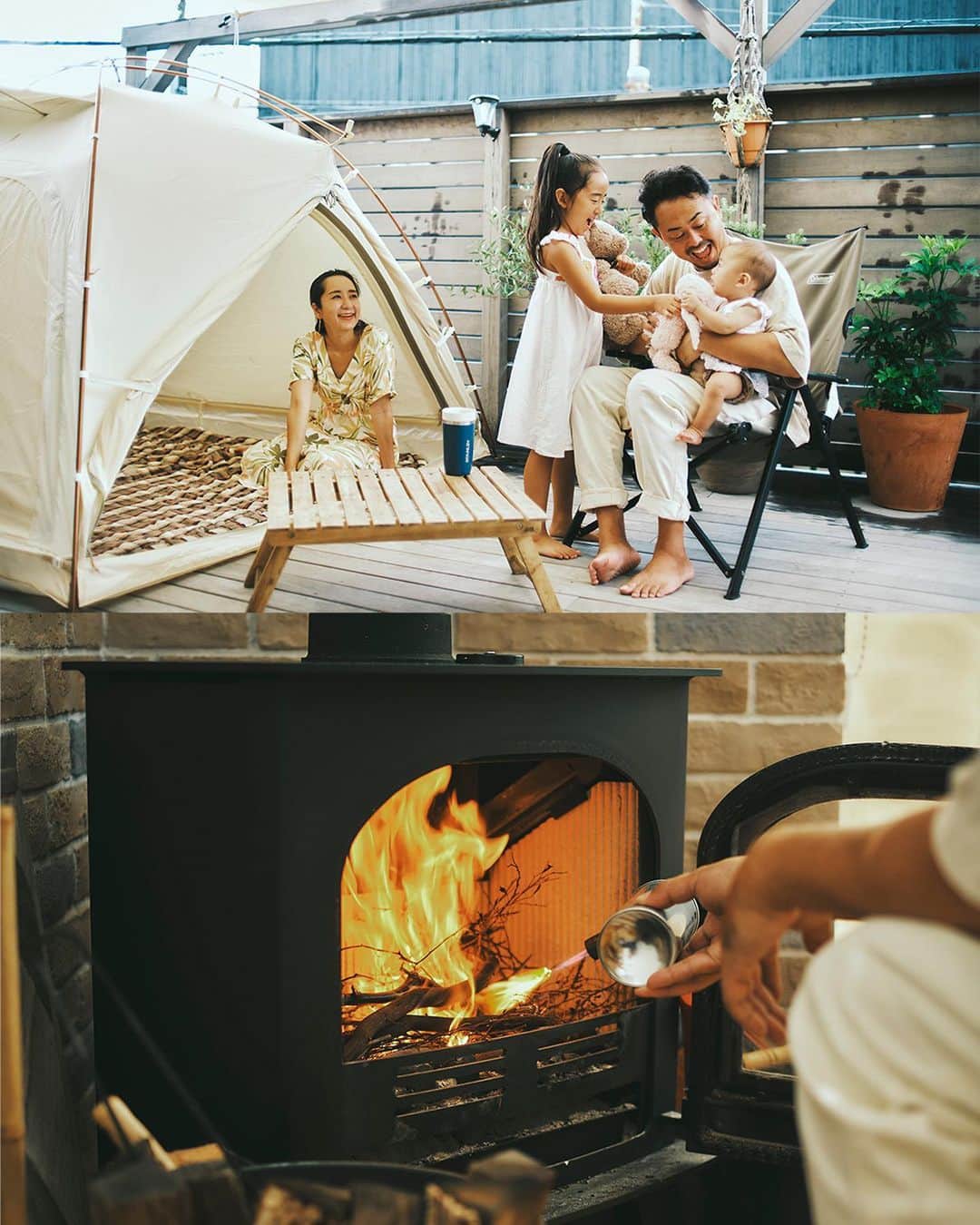 ZERO-CUBE+FUNさんのインスタグラム写真 - (ZERO-CUBE+FUNInstagram)「.  アウトドアを愛する一家が住むのは、仕事も趣味も、暮らしも充実させるべく作り上げたマイホーム。  @ daishihamada  ガレージのギア収納、広いウッドデッキ、薪ストーブと家族の好きを詰め込んだ、まさに理想の家。  記事は @lifelabel_official プロフィールから。  #lifelabel #ライフレーベル #lifelabelmagazine #houseisentertainment #Lmag  #ガレージ #薪ストーブ #キッチン #4人家族 #ウッドデッキ  #暮らしを楽しむ #diy #戸建て #デリカd5 #ナチュラルインテリア #ビルトインガレージ #収納棚 #キャンプギア収納 #ガレージdiy #有孔ボード #作業部屋 #土間のある家 #アウトドアリビング #家キャンプ #趣味部屋 #吹き抜け #ワークスペースのある暮らし #cammoc #住宅外観 #supボード」10月13日 19時21分 - lifelabel_official