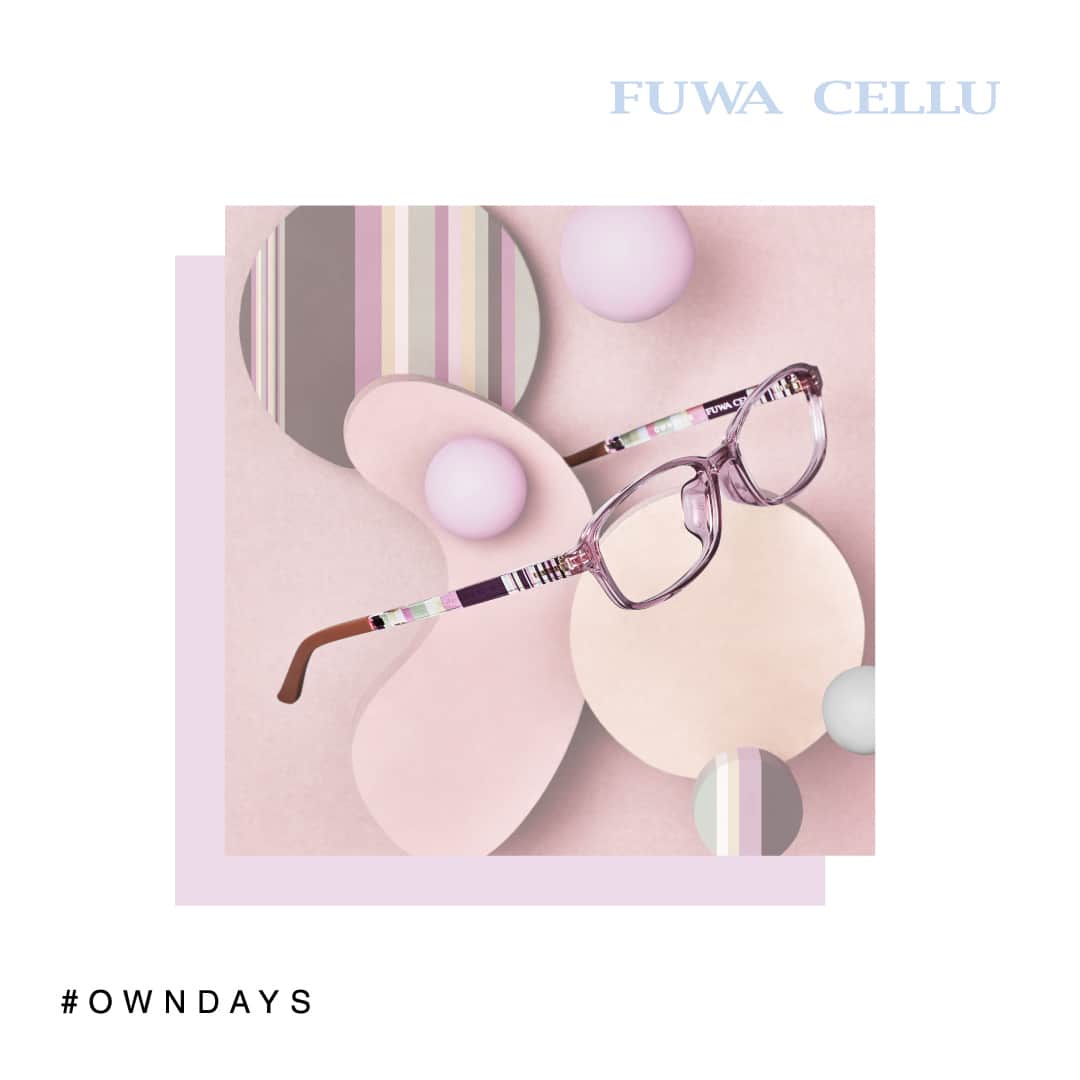 OWNDAYS JPのインスタグラム：「#OWNDAYS New arrival 「FUWA CELLU（フワセル）」  フワッと軽く、肌に優しい安心素材。21世紀の新素材といわれる「グリルアミド TR-90」をフレームに使用したブランドライン。  ◻︎FC2031T-3A （クリアパープル）￥8,000  #OWNDAYS #眼鏡 #メガネ #サングラス #ファッション#プチプラ #アクセサリー #glasses #outfit #sunglasses #fashion」