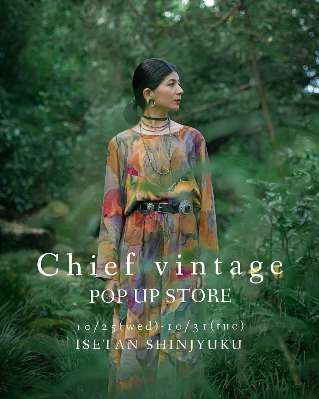 Chief used&vintageさんのインスタグラム写真 - (Chief used&vintageInstagram)「【Chief vintage POP UP STORE 伊勢丹新宿店】  10/25(水)-10/31(火) 伊勢丹新宿店 本館2階 / TOKYO CLOSET 内 営業時間:10:00-20:00 @restyle_tokyo_isetanmitsukoshi   ————————————————  10/25(水)〜10/31(火)伊勢丹 新宿店にて 期間限定でPop up出店をさせていただきます。 前回に続き、このような素晴らしい機会にて Vintageのお洋服をご紹介できることを 大変嬉しく思っております。  当日の展開アイテムの一部を 投稿にてご紹介しておりますので そちらもご覧いただけますと幸いです。 皆さまとお目にかかれるのを心より楽しみにしております。 ぜひご予定くださいませ。」10月13日 19時33分 - chief_vintage_