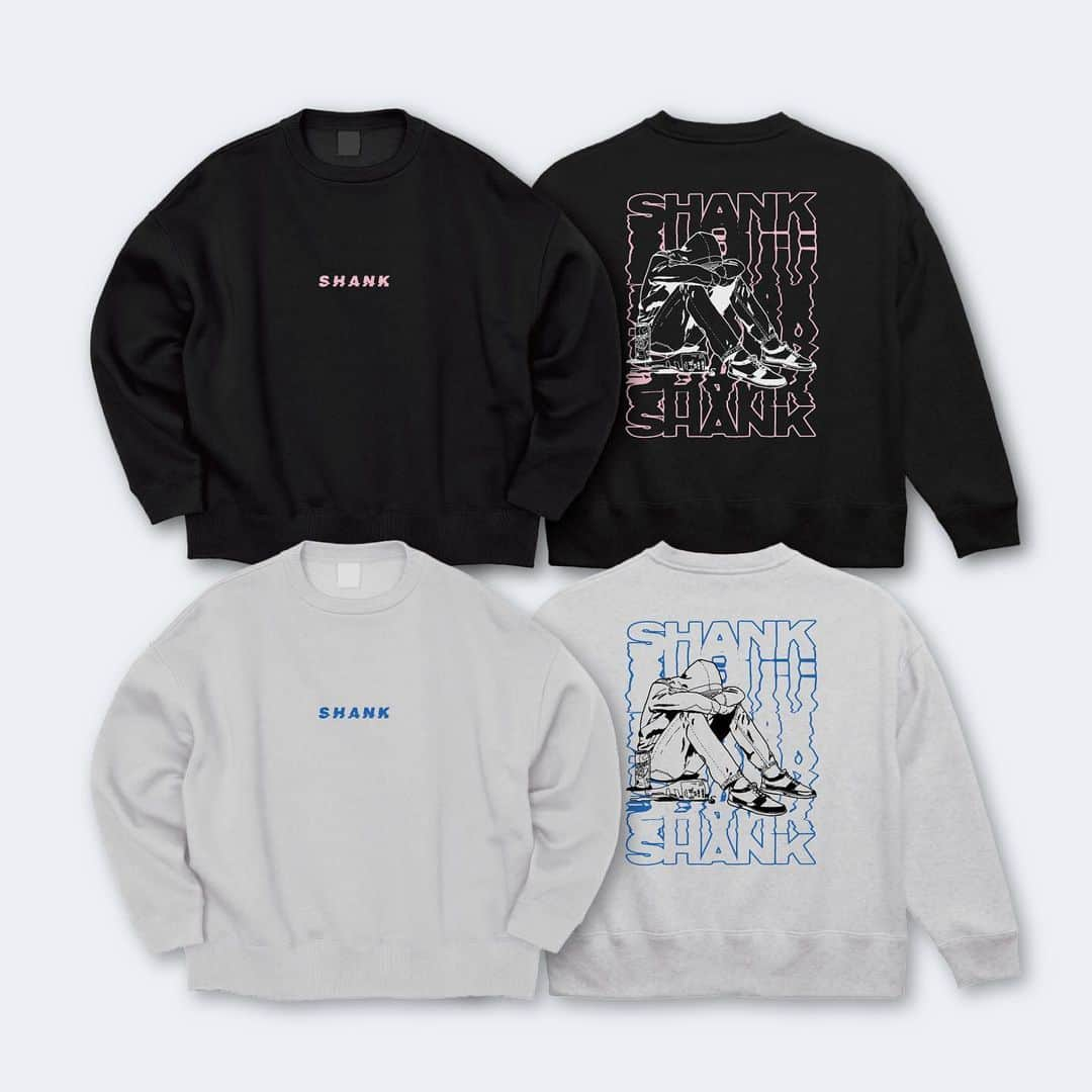 SHANKのインスタグラム：「【GOODS】  "TOO DRUNK" OVER-SIZE SWEAT  "SPLASH" LONG SLEEVE T-SHIRT  "Call Girl" LONG SLEEVE T-SHIRT  #SHANK #SHANK095 #SHANK095JPN」