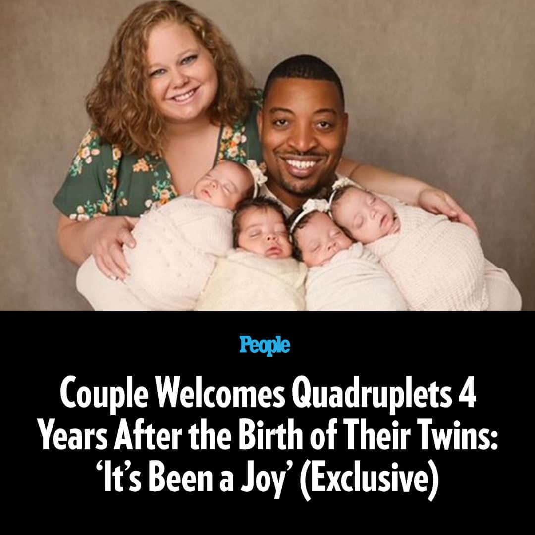 People Magazineさんのインスタグラム写真 - (People MagazineInstagram)「Parents of seven Callie and Gabriel Smith went through seven IUI cycles before welcoming Norah, Selah, Ezra and Abigail Smith.  Callie and Gabriel Smith had already welcomed three children when their quadruplets arrived in June, but in some ways, the couple's new babies made them feel like rookie parents.  “It feels like they're our first kids because they're our first preemies,” Callie, 36, tells PEOPLE exclusively. “It's definitely been a learning curve,” the mom of seven adds. “We've had to readjust our expectations and we're just constantly trying to figure it out as we go." Tap the link in bio for the full story. 📷: Nicole Rea Of Nikkib Photography」10月13日 22時00分 - people