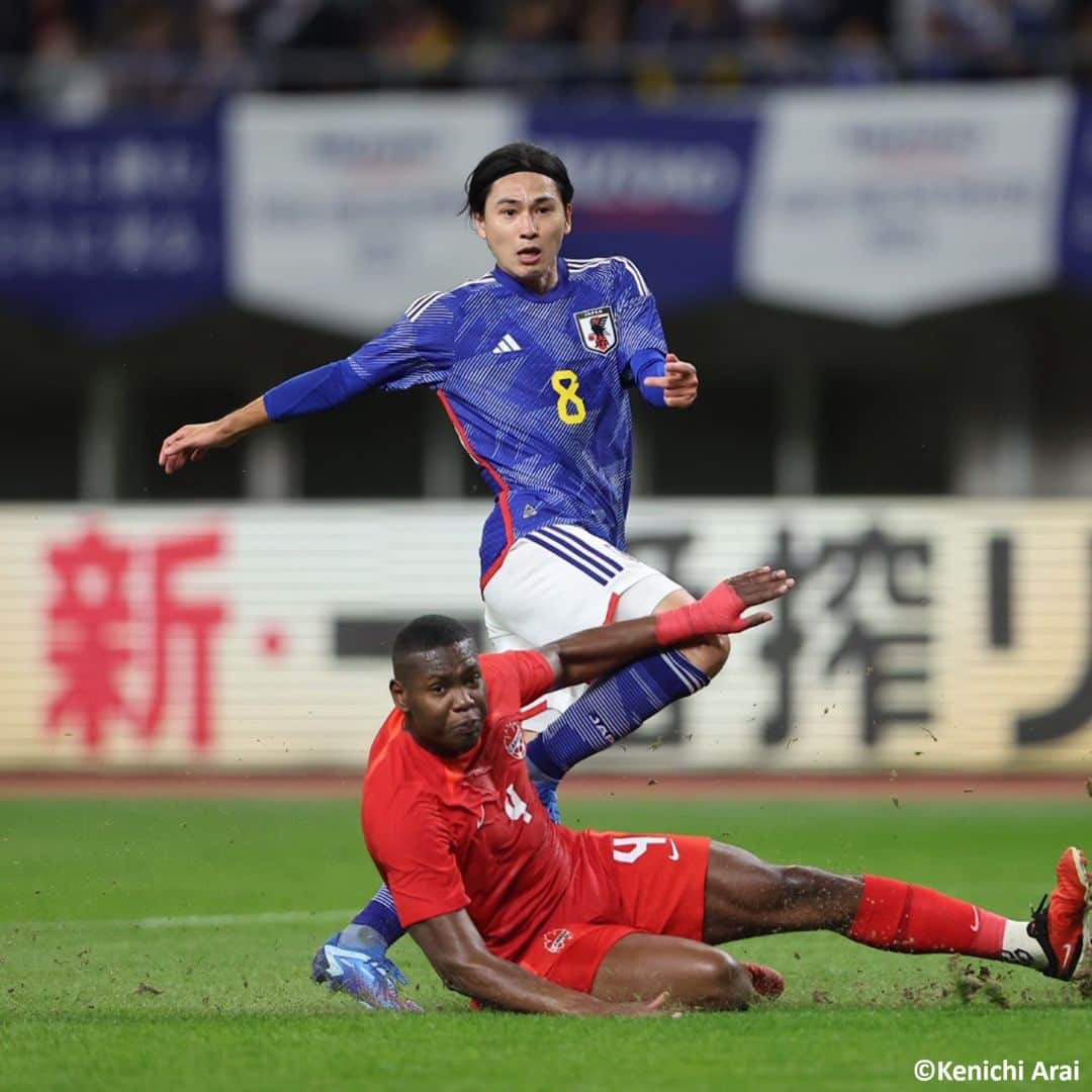 Goal Japanさんのインスタグラム写真 - (Goal JapanInstagram)「⚽ 日本が4ゴールを奪い、カナダを下す ⚽ #田中碧 の2ゴールなどで #日本代表 がカナダ代表に勝利！これで森保ジャパンは6月のエルサルバドル戦から5連勝を達成。また、5試合すべてで4ゴール以上を記録し好調を維持。(Photo: Kenichi Arai)  #soccer #football #mizuhobluedreammatch #mizuhobluedreammatch2023 #japan #samuraiblue #daihyo #サッカー #フットボール #サッカー日本代表 #⚽」10月13日 21時35分 - goaljapan