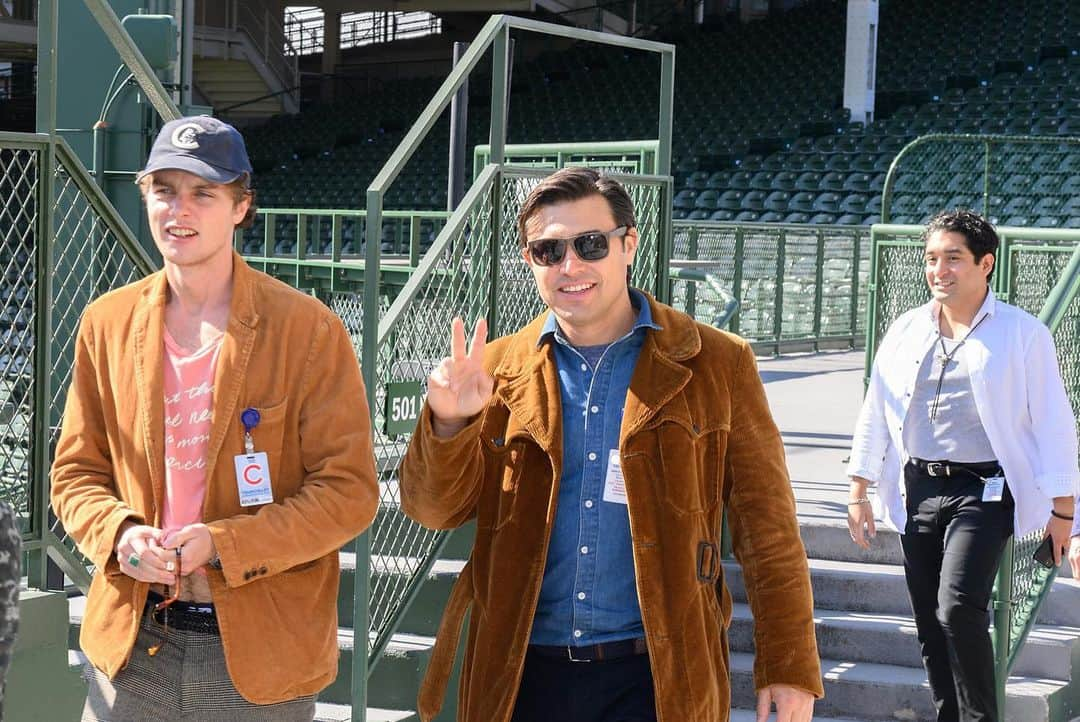 ヤニ・ゲルマンのインスタグラム：「What a rush walking out onto #wrigleyfield ! Truly an experience I will never forget. Thank you so much for the amazing hospitality @cubs - as a @bluejays fan I see no conflict in cheering for you to do well in the National League (though if we meet in the World Series I respectfully must support my home team)  #departingseniors #chifilmfest #cubs #darkskyfilms」