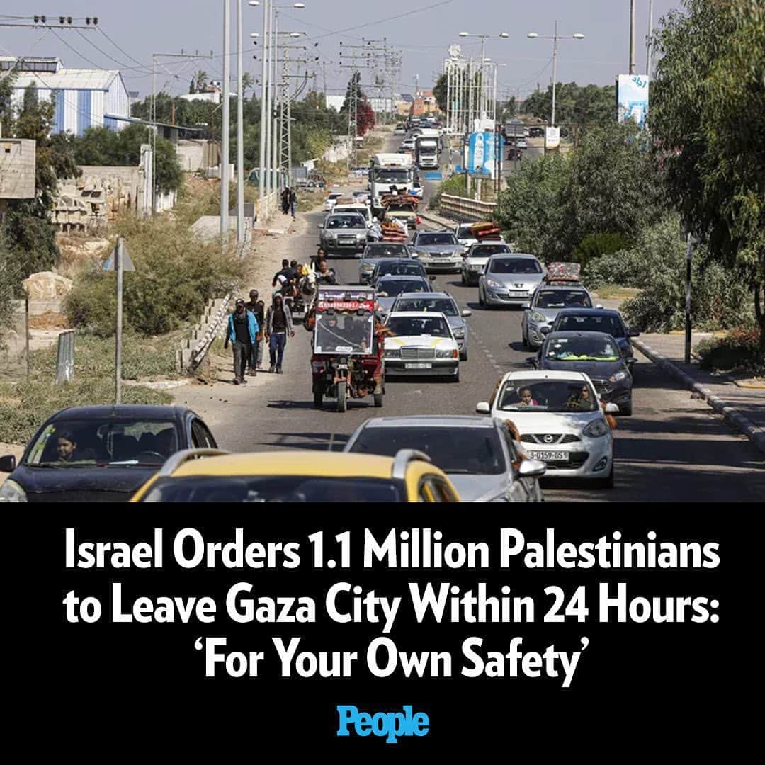 People Magazineさんのインスタグラム写真 - (People MagazineInstagram)「Israel’s military has ordered 1.1 million civilians in the Gaza Strip to evacuate in what media outlets report could signal that the country is preparing for a ground offensive in response to a deadly Oct. 7 terrorist attack on Israeli civilians carried out by Hamas militants. Tap the link in bio for more details. | 📷: Getty」10月14日 0時34分 - people