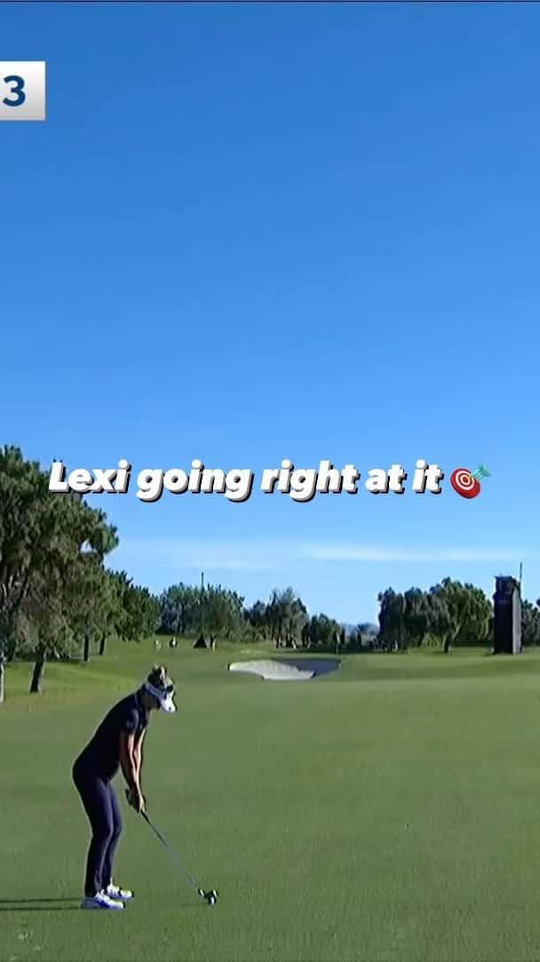 レクシー・トンプソンのインスタグラム：「@lexi throwing a dart on the @pgatour 💪  Watch live on PGA TOUR LIVE」