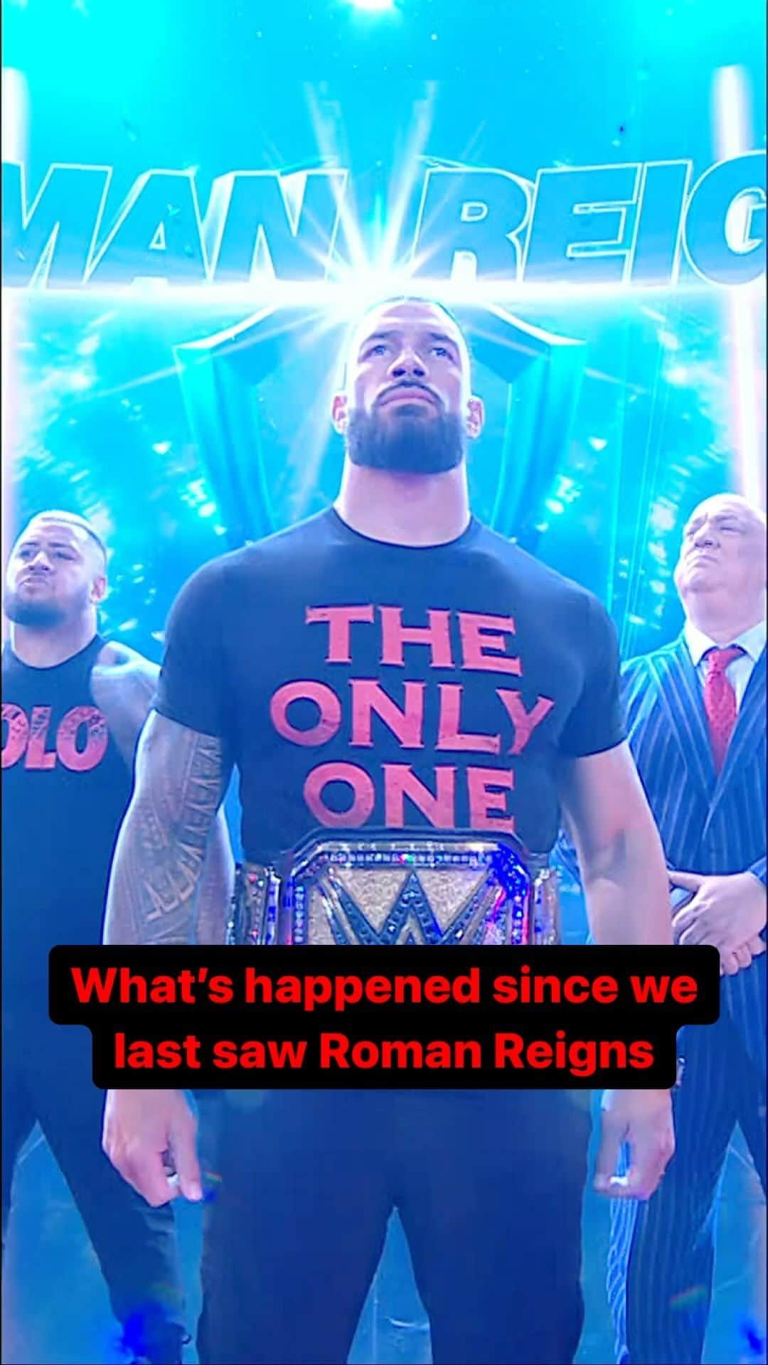 WWEのインスタグラム：「What will The Tribal Chief have to say about EVERYTHING when he returns to #SmackDown TONIGHT? 🤔」