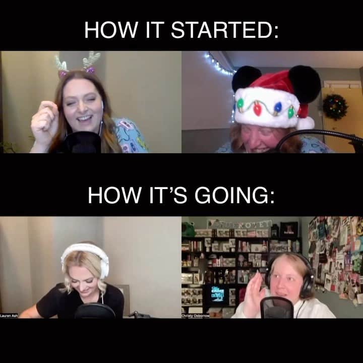 ローレン・アッシュのインスタグラム：「Happy 3 year anniversary to my podcast @truecrimeandcocktails and my cohostess with the mostest @unsolvedchristy! These clips from 3 years apart also prove that sometimes, if something really moves you in life, it will come up again and again. How beautiful.   I love you, Christy. This has been a wild and amazing journey and I couldn’t be happier to be on it with you. It’s always you.   Thank you to all our listeners and Patrons! Your support is incredible and got us to 10 million downloads in less than 3 years which is such an amazing milestone!   Goodnight Dave Grohl.」