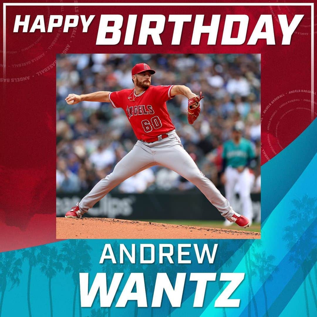 ロサンゼルス・エンゼルス・オブ・アナハイムのインスタグラム：「happy birthday, @andrewwantz! 🎈」