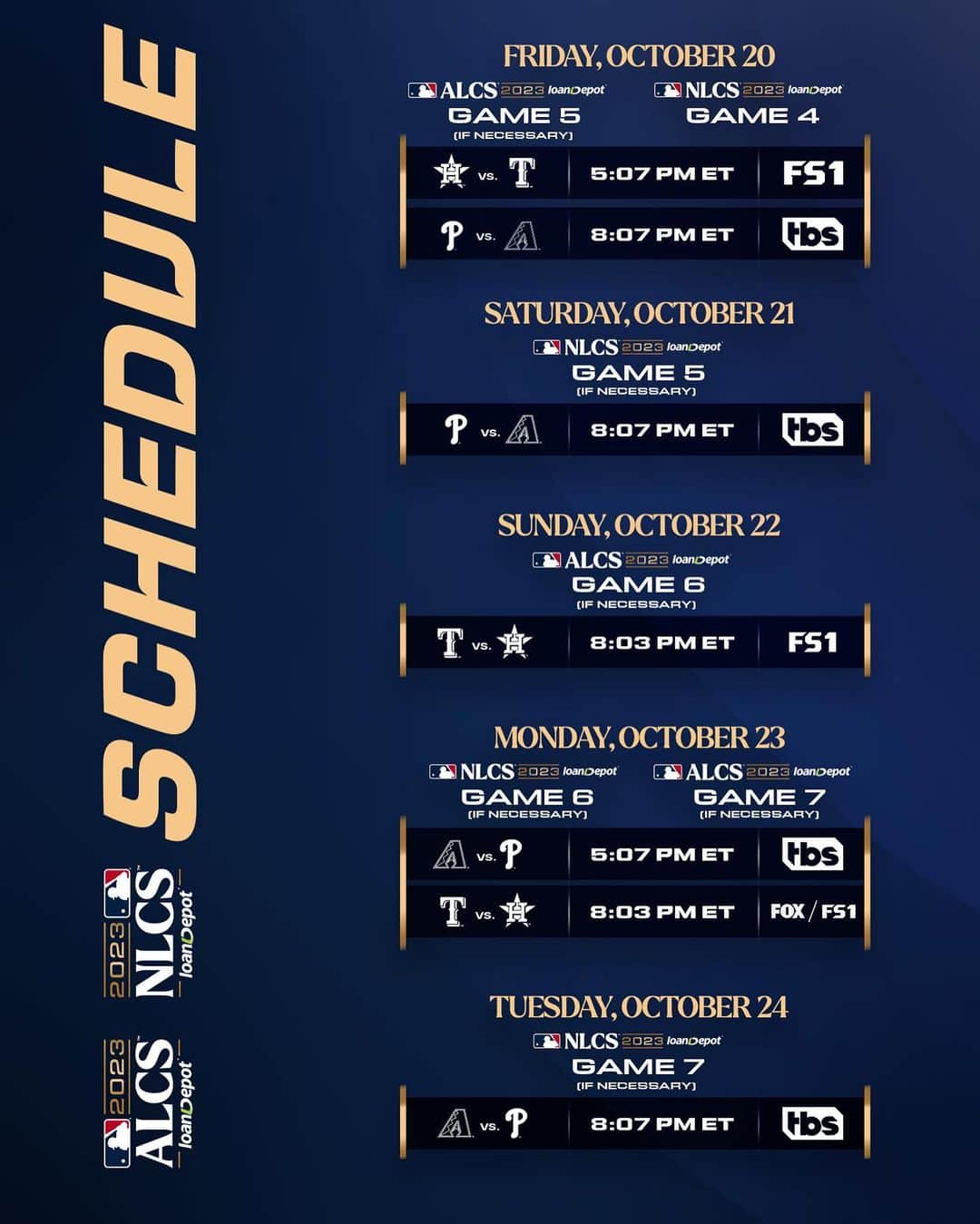 MLBさんのインスタグラム写真 - (MLBInstagram)「We are down to four.  The #ALCS starts Sunday, while the #NLCS opens Monday.」10月14日 3時02分 - mlb