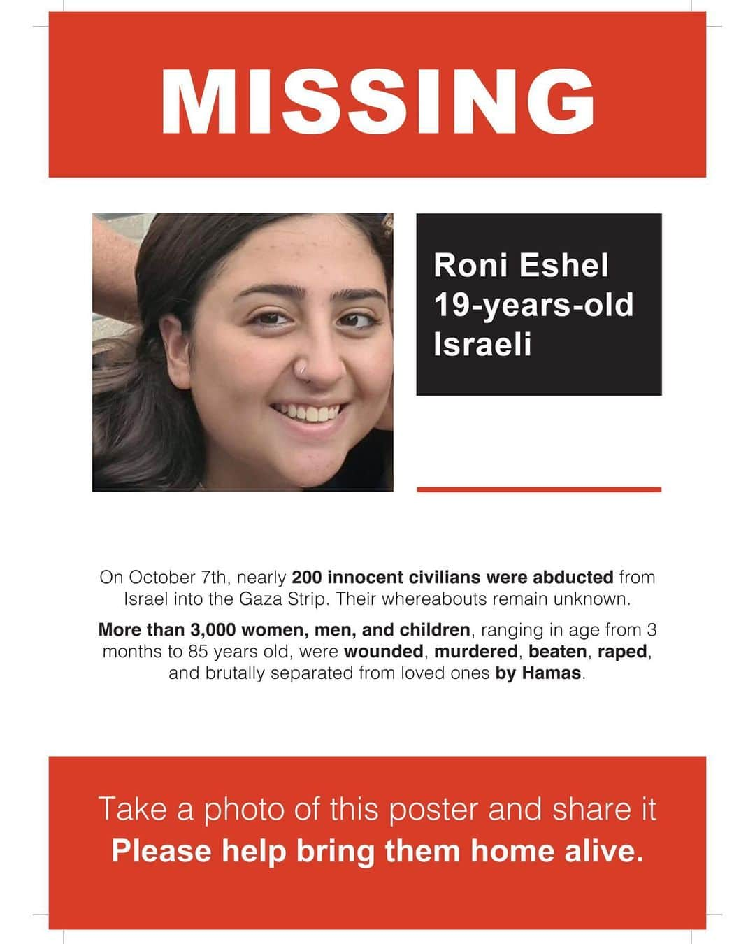 ガル・ガドットさんのインスタグラム写真 - (ガル・ガドットInstagram)「at this moment there hundreds of kidnapped or missing innocent Israelis. I am using my platform to share their names. their faces, their information. please share their photos, share the stories.  And help us scream to the world, Hamas #BringThemBack!   if you have any information or if your loved one is missing please head to the link on my story to contact us  —  —  ‏Thank you @dedebandaid @nitzanmintz @talhuber」10月14日 4時03分 - gal_gadot