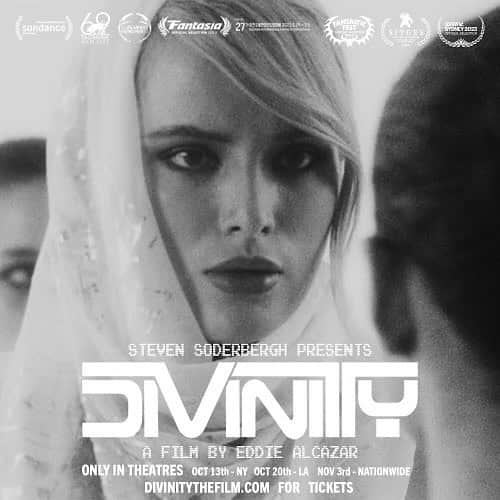 ベラ・ゾーンのインスタグラム：「DIVINITY 💫 OPENS TODAY!! a Film by Eddie Alcazar @eddiealcazar & thank u Eddie for putting me in this acid trip of a movie — Cuban minds FTW, cheers to many more movies together !! Presented by Steven Soderbergh  Opens in NYC 10/13 at Regal Union Square Opens in LA 10/20 In Theaters Nationwide beginning 11/3 To view the full trailer and buy tickets for a screening near you visit divinitythefilm.com 🎟️🎟️🎟️」