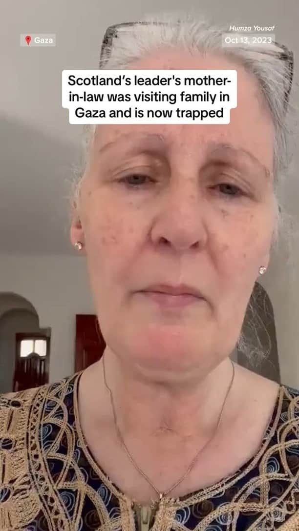 NBC Newsのインスタグラム：「The Scottish First Minister's mother-in-law, Elizabeth El-Nakla, describes what Gaza is like after Israel's order for more than 1 million people to evacuate from the northern part of the territory.」