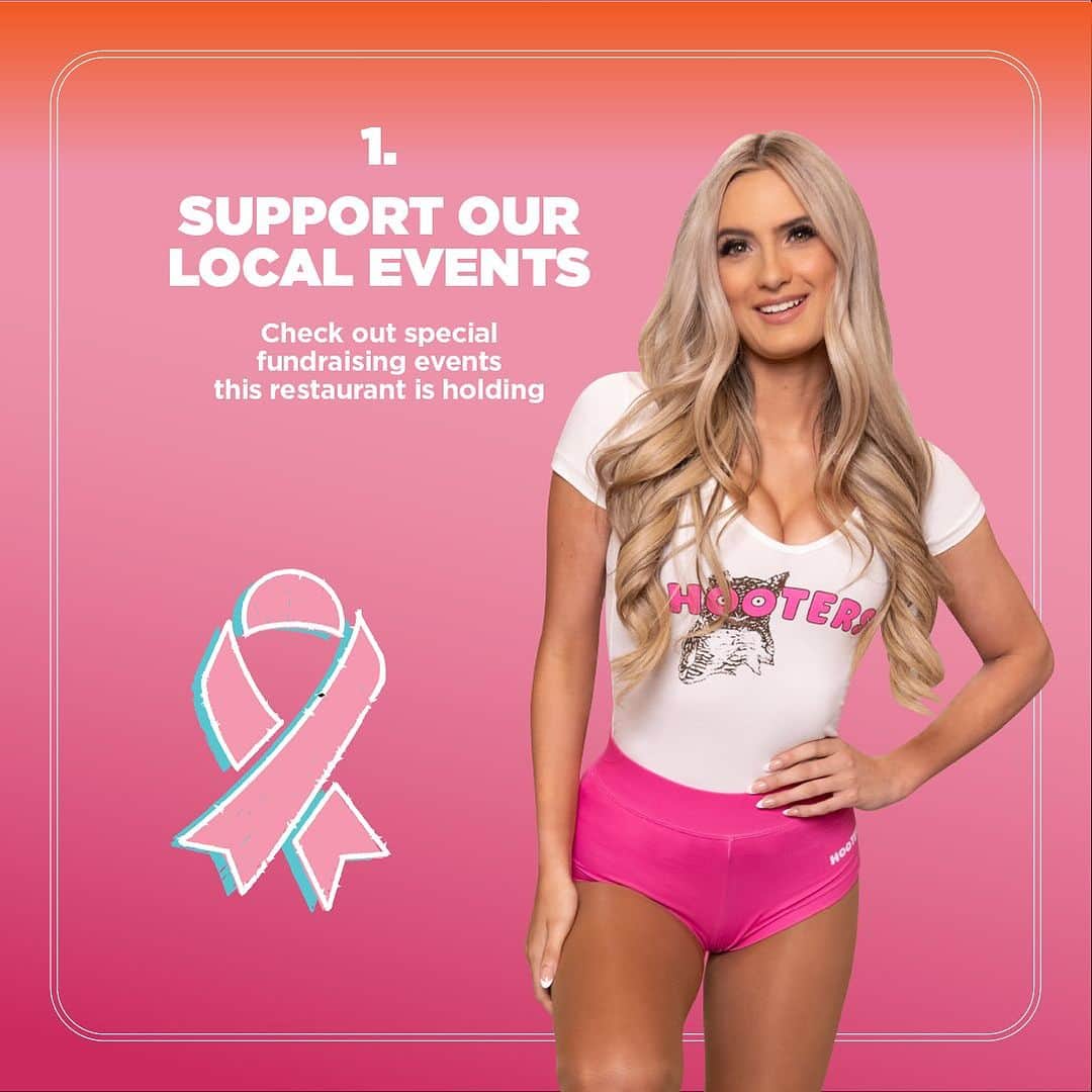 Hootersさんのインスタグラム写真 - (HootersInstagram)「For us this fight is personal. This month we’ve got five ways you can Give a Hoot for breast cancer research 🩷」10月14日 5時37分 - hooters