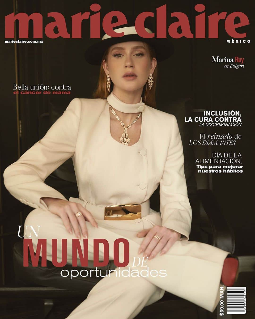 マリーナルイバルボサのインスタグラム：「Después de dar vida a Eliza de Asís Montero en la exitosa serie de televisión, “Totalmente Demais”, la vida de @marinaruybarbosa no volvió a ser la misma para después consolidarse en el mundo de la actuación que la ha llevado al éxito internacional. Cautivada por el arte y la naturaleza, con Campos Polanco como escenario, la actriz protagoniza nuestra portada de octubre con la colección Serpenti Alta Joyería de @bulgari, escribiendo su propia historia con la firma joyera que la hace sentir totalmente poderosa. Descubre más de @marinaruybarbosa en tu revista impresa, ya disponible en puestos de revista y con tu voceador favorito.  Créditos:  Director Editorial: @gerardangulo  Fotografía: @marthalvarezbernal  Realización: @sergio.valenzuelach  Maquillaje: @ltorresbeauty  Peinado: @ernestovargas_hair  Asistente de Moda: @michortizand  Asistente de Maquillaje: @camilaamezcuabeauty  Asistente de Fotografia: @zoegmz_」