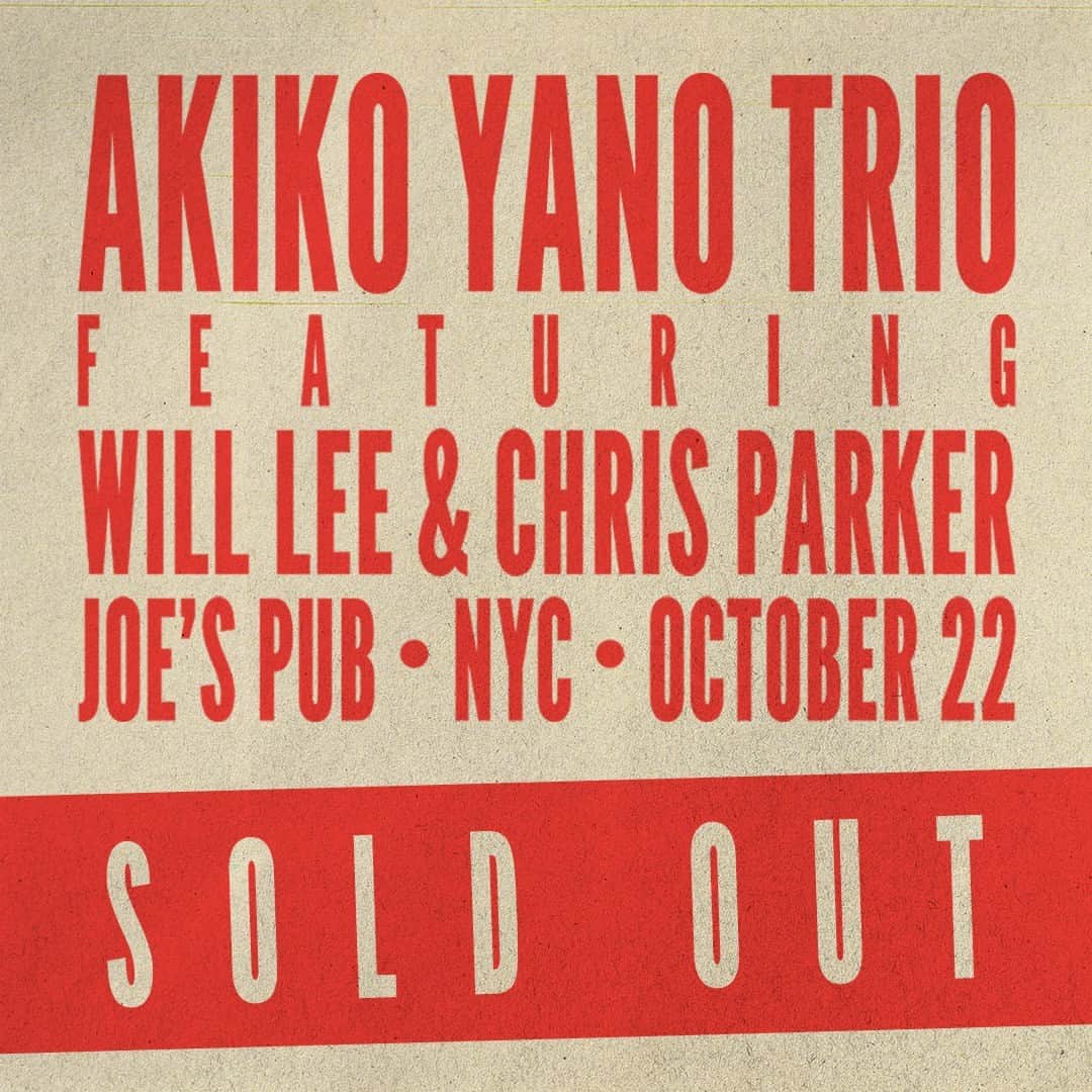 ウィル・リーのインスタグラム：「NYC! You SOLD OUT our show with Akiko Yano at Joe's Pub! 🎤🫳🏼   Prepare for an unforgettable evening of live music on the 22nd! See you there 🎶  #AkikoYanoTrio #JoesPub #NYC #LiveMusic #ThisBoysLife 🎤🎸」