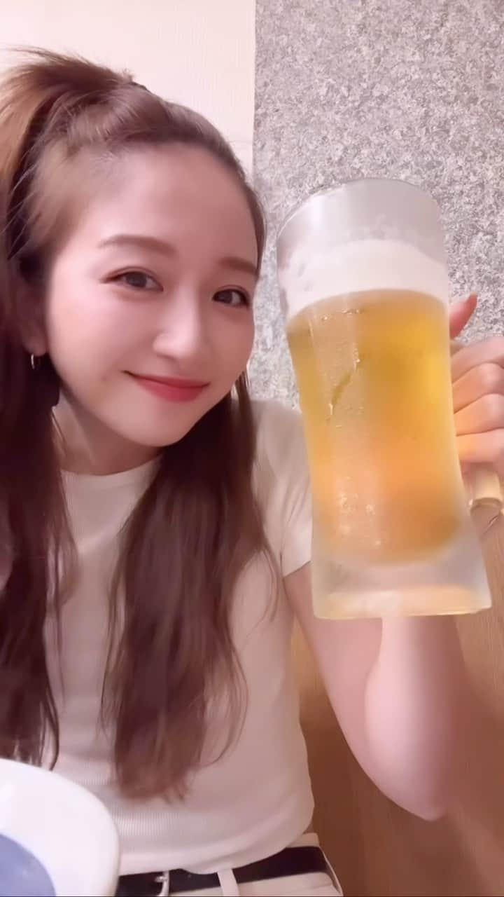 鹿沼憂妃のインスタグラム：「ぷはぁ~乾杯🍺❤️」