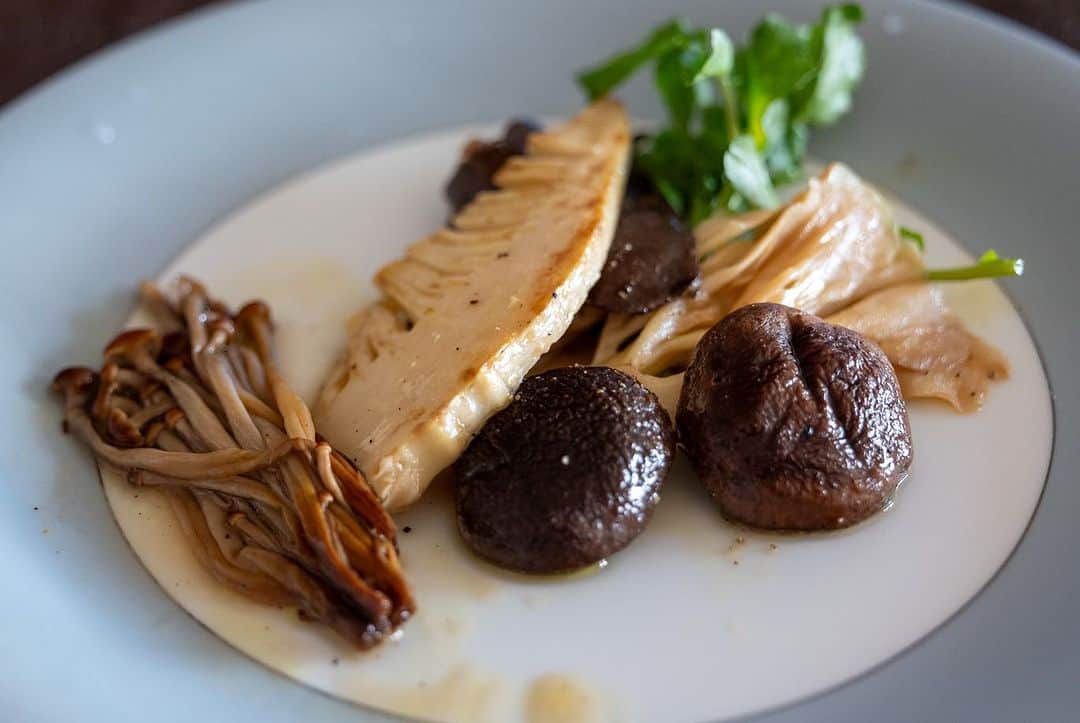 武井義明のインスタグラム：「アレルギー対応ランチ。すごい。  Chef Shoji Makino put together such a splendid lunch course using allergy-friendly ingredients. His specialty is French cuisine, but he could not use dairy products, so he gave it a lot of thought. Everything was wonderful and delicious.  #leica_photos #leicaphoto #leicaphotography #leicasl #leicasl601 #foodphotography」