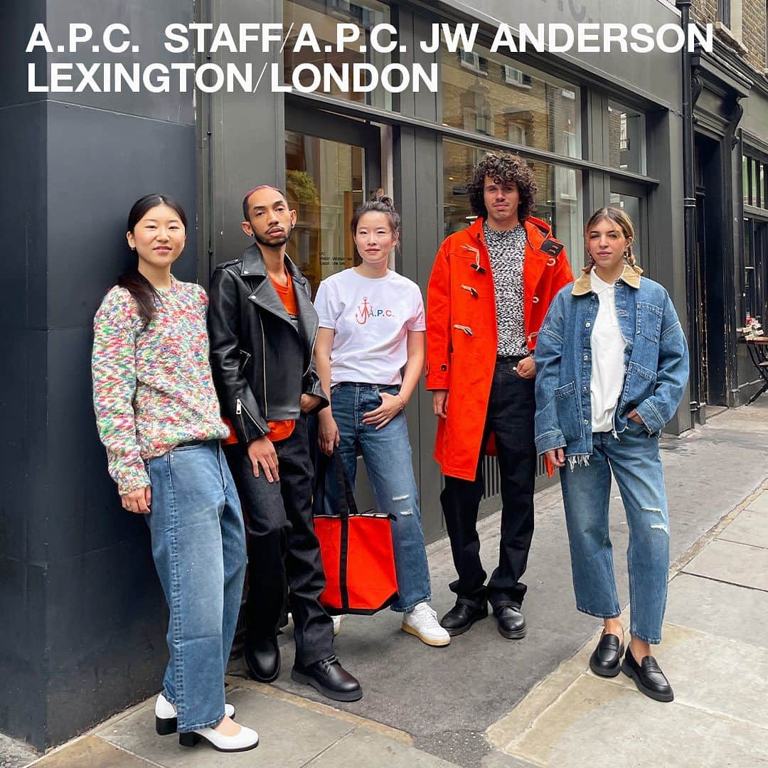 アーペーセーのインスタグラム：「A.P.C. Lexington staff in JWA.P.C.   Come by the store to discover the A.P.C. x @jw_anderson Interaction #20   A.P.C. LEXINGTON 48 Lexington Street W1F 0LR London  See you there!  #APCParis #JWAnderson」