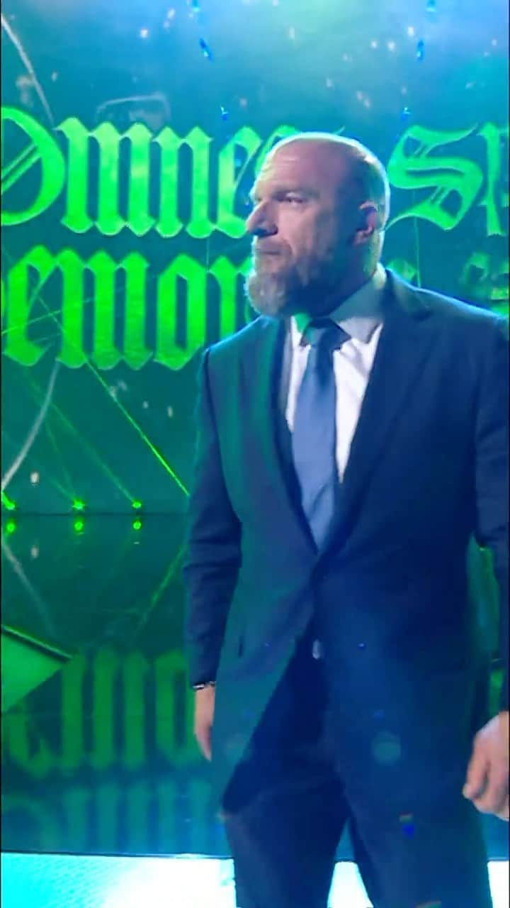 トリプルHのインスタグラム：「@tripleh is here on #SmackDown and he has a VERY special announcement to make!」