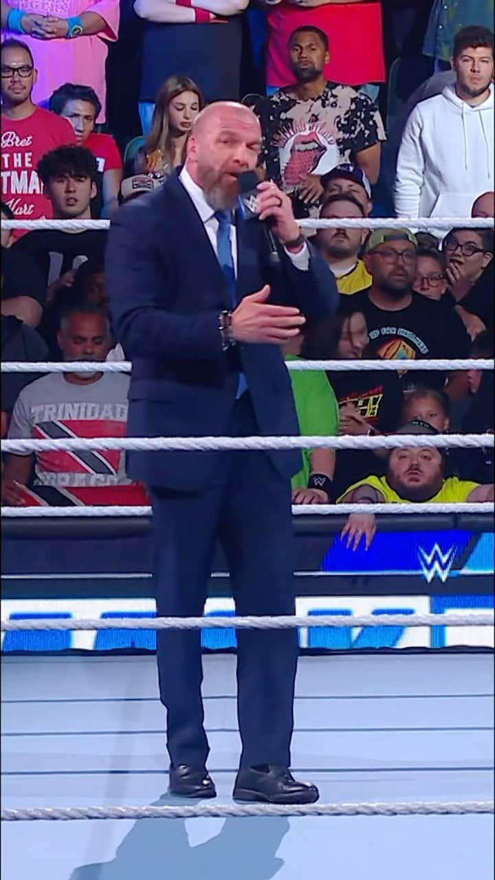 トリプルHのインスタグラム：「Congrats, @scrapdaddyap, on being promoted to General Manager of #WWERaw! 👏 #SmackDown」