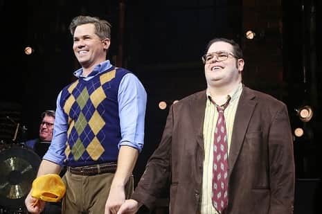 ビジー・フィリップスさんのインスタグラム写真 - (ビジー・フィリップスInstagram)「1.&2.: last night i got to see what my sweet and beyond talented friend @andrewrannells has been working on with @joshgad and it was so brilliant ❤️ if you can! go see @gutenbergbway !  3. my friend @alanstarzinski is in town and as his older female friend, i was required to take him to a “fancy broadway opening “ so. OK! 🤷‍♀️ 4. his (assumed) youth rubs off on me b/c when we hang out, it looks like 2 toddlers have been there(adults with ADHD whatever)  5. OK- at my friend(@carriebyalick ‘s) birthday last month there was a woman wearing a dress that i was sincerely angry about because i didn’t have it or know what brand it was- and she pointed me to @queensofarchive and that’s what this dress is and i FUCKING LOVE IT - the Sally Jesse Raphael glasses are legit blue blockers and i liked the look BUT i will say, the musical did look very orange until i took them off halfway through.  6. sometimes when i do a carousel i don’t understand how to make all the pictures fit but here i thought the dress in its entirety was more important than my face because we all mostly know what that looks like.  7. @andrewrannells & @joshgad are so great and this is a good picture of them i didn’t take.✨ 8. guys. this. is the PUG pot. Like the pig pots. but a PUG. Pottery has been insane lately. i’ll tell you about it later.  9. agh. i think this is the best picture of me in a long time from @privateshannon it encapsulates SO MUCH- i just love it. if this were a competition for the next instagram husband, shannon would probs win.  10. my cousin @camtuckr sent me this photo a few days ago of my grandmother, my 2 tiny cousins(Cam and his brother ) and a very teenage me seeing some show in Chicago. And anyway, my God. what a pic. Hang it in the Whitney, I guess? (Permanent collection.) Hang it all there!」10月14日 11時40分 - busyphilipps