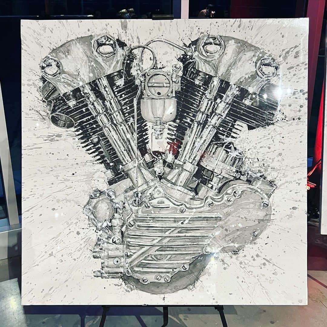 のインスタグラム：「#knucklehead  #vtwin #engine #makotoendo」