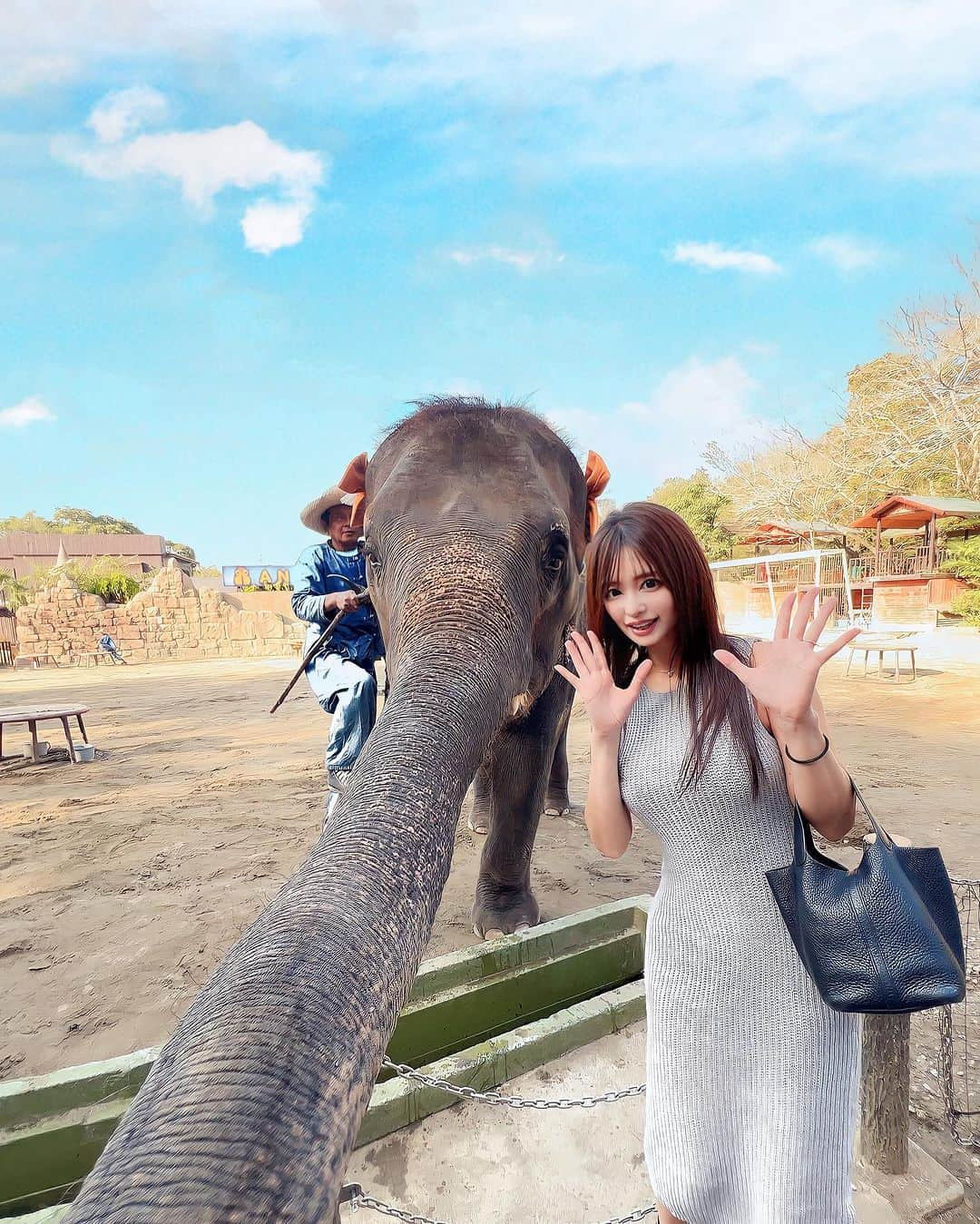 神子島みかさんのインスタグラム写真 - (神子島みかInstagram)「. 妹と我が子達とプチ旅行 1日目は象さんの元へ🐘  #プレシンママ #アラフォーママ #プチ旅行 #市原象の国#🐘 #象に乗る」10月14日 18時50分 - kagomika