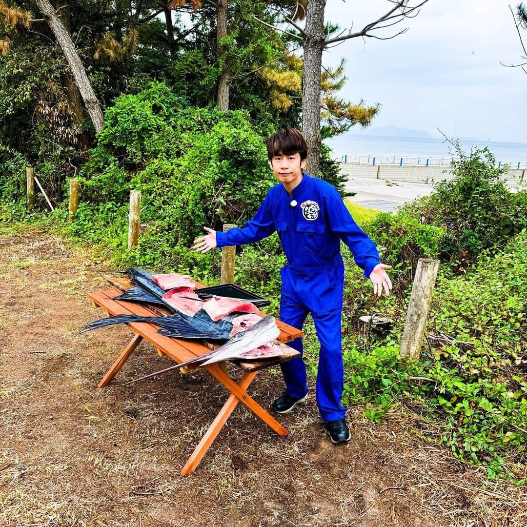 中丸雄一さんのインスタグラム写真 - (中丸雄一Instagram)「鹿児島でバショウカジキ、別名秋太郎の発掘調査した。大きい魚ですわ。お刺身で食べるのはほぼ県内だけらしい。どの調理法も美味しかった☺️  特に炙りはおすすめですね〜。」10月14日 14時57分 - y_nakamaru_94