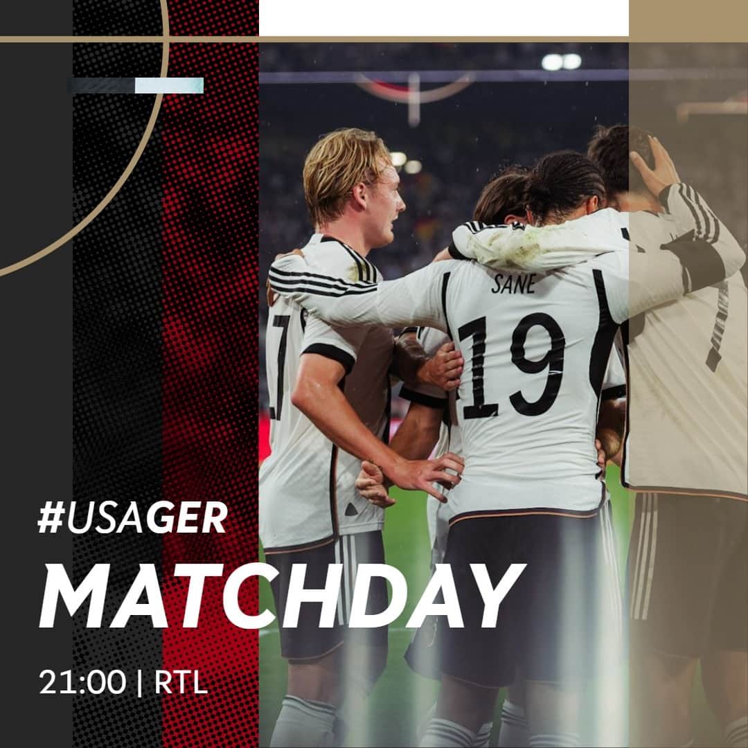 サッカー ドイツ代表チームのインスタグラム：「🔥 MATCHDAY 🇺🇸🇩🇪 Wer ist am Start heute Abend? 👀  #dfbteam #USAGER 📸 DFB/Philipp Reinhard」
