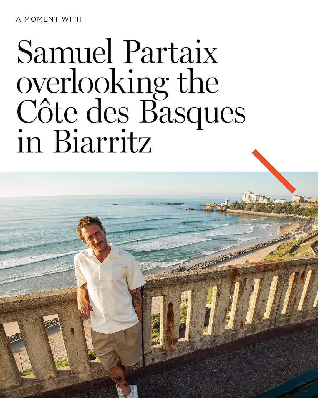 サタデーズさんのインスタグラム写真 - (サタデーズInstagram)「A moment with Samuel Partaix @samuelpartaix in Biarritz France.  📷 @colintunstall @legallout  #amomentwithsaturdays #saturdaysnyc」10月14日 16時34分 - saturdaysnyc