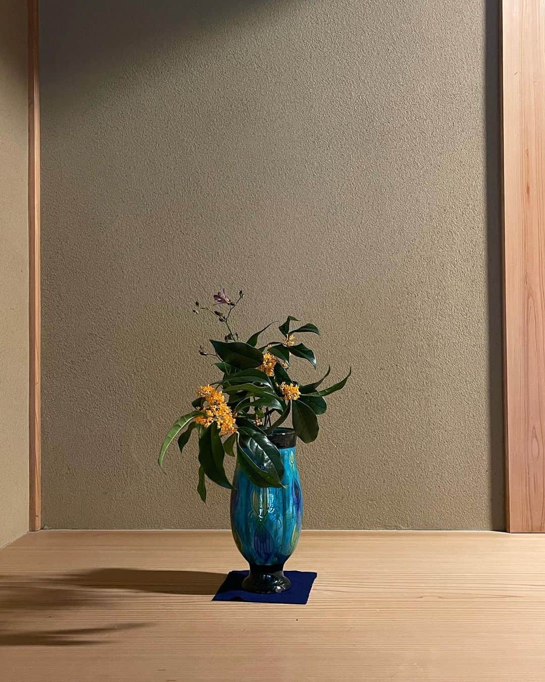 深澤里奈さんのインスタグラム写真 - (深澤里奈Instagram)「◯◯◯  東京は金木犀の香り、と思っていたら、お茶室にも漂っていました。  大板の中置きと、板風炉の中置き。  秋を感じるお茶席でした。  #茶の湯の稽古  #金木犀  #中置き  #江戸千家」10月14日 17時07分 - rinatj