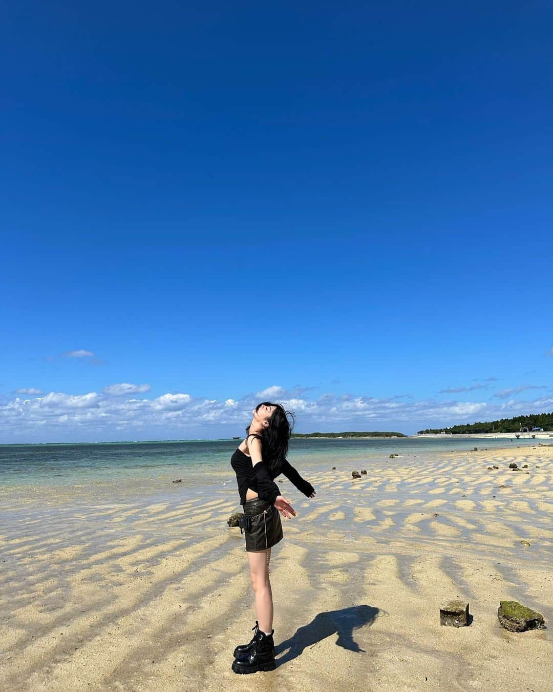 井手上漠のインスタグラム：「沖縄まだ全然夏だった！🏝️🤍」