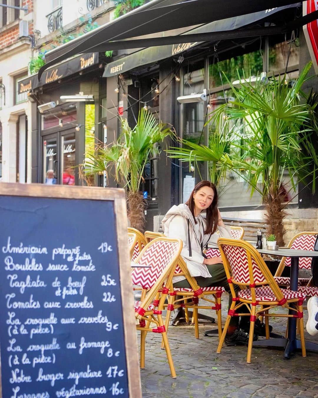 川原亜矢子のインスタグラム：「ベルギーの美食 #belgium #brussels #eu #ベルギー #ブリュッセル #レストラン #カフェ」