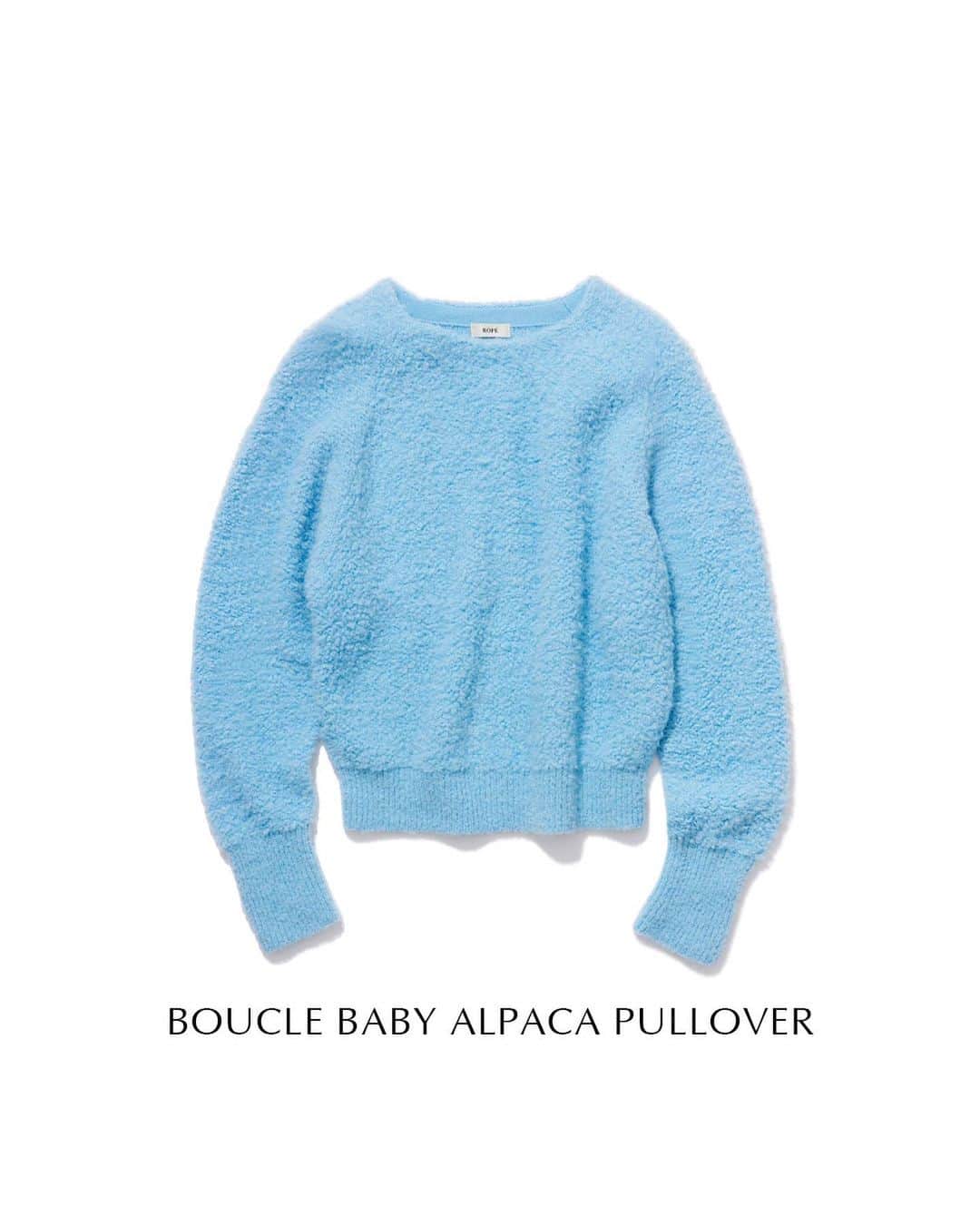 ロペのインスタグラム：「【KNIT COLLECTION 2023 WINTER】 ⁡ ROPÉ(ロペ)では2023年冬の主役ニットが揃います。 ⁡ 定番シンプルベーシックで使いたいニットから、 毛足の長い主役ニットまで豊富にラインアップ。 冬が待ち遠しくなる、お気に入りの1枚を見つけて。 ⁡ ▶ITEM ⁡ #GGM33300 ショート丈ボートネックニット ¥25,300 (税込) ⁡ J'aDoRe JUN ONLINEでご購入いただけます。 ⁡ ⁡ ⁡ @rope_jp @jadorejunonline  #ニット #セーター #アルパカニット  #ショートニット  #冬コーデ #冬カラー #ロペ #ROPÉ #ropejp」