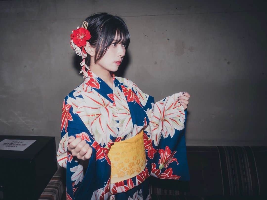 森脇加奈子のインスタグラム：「ファンイベで着れた浴衣❁  #Faulieu  #浴衣 #浴衣女子 #yukata #kimono #japanesegirl #girls」