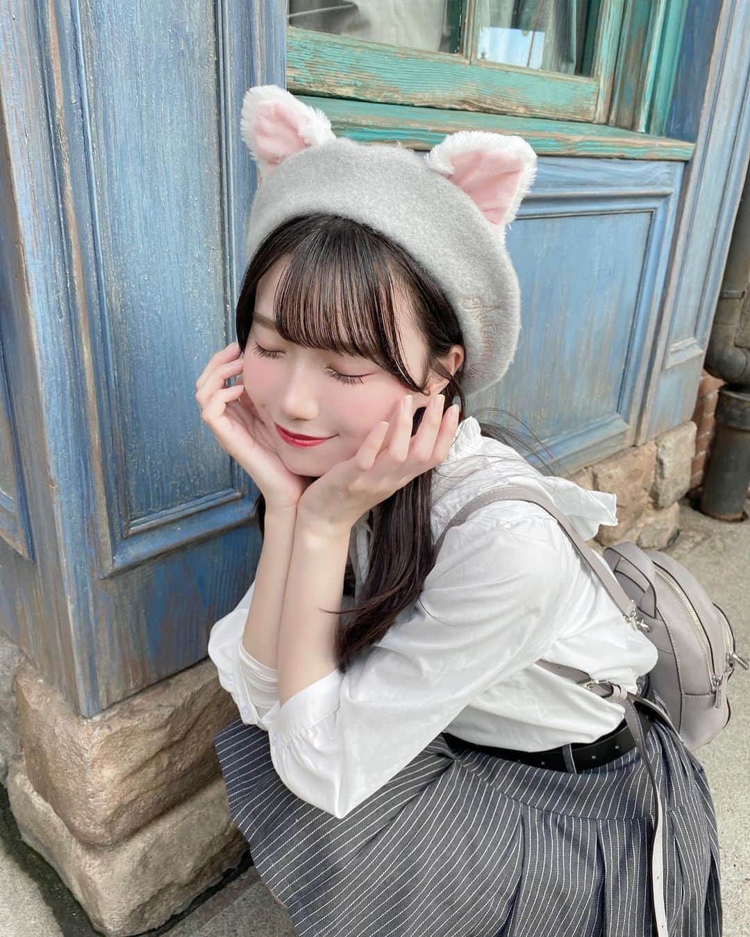 苗加結菜さんのインスタグラム写真 - (苗加結菜Instagram)「ジェラトーニのベレー帽かわいかった🐱 . . #ディズニーコーデ #ジェラトーニコーデ」10月14日 21時28分 - naeka_yuuna