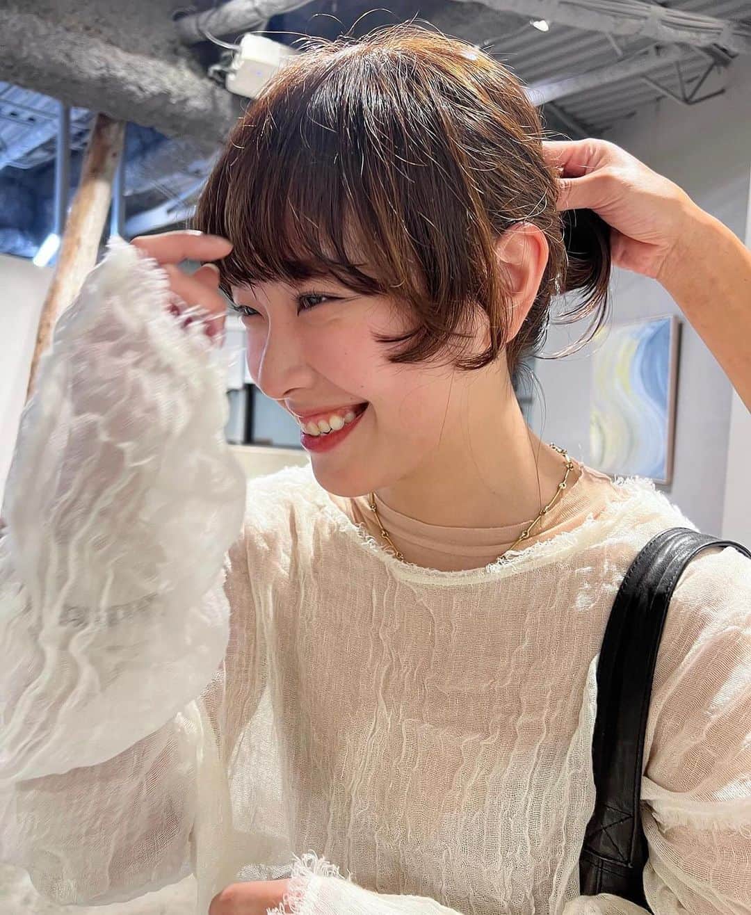 のインスタグラム：「顔まわりを遊べるように . hair/ @nanuk_takahashi.buri  . #guestnanuk」