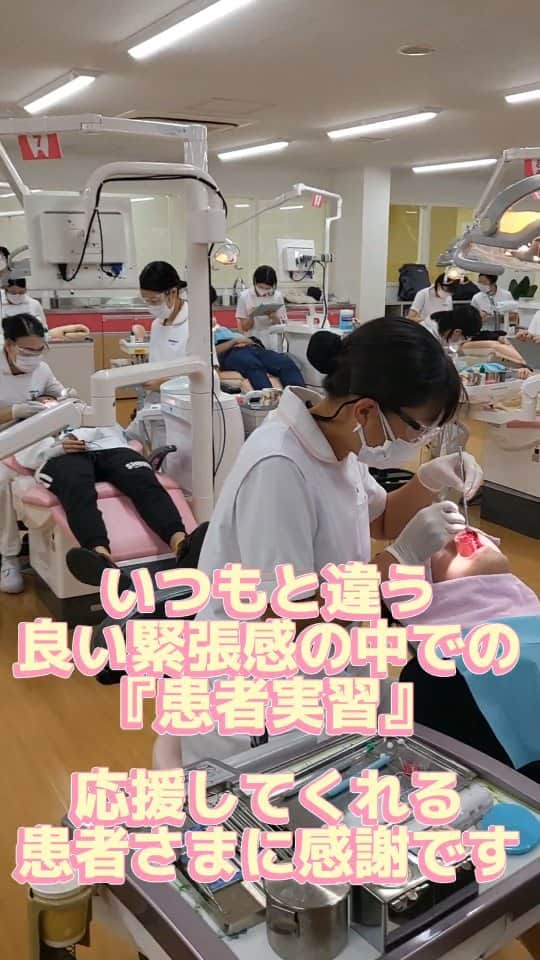 新東京歯科衛生士学校のインスタグラム：「２年生はもうすぐ実際の歯科医院での臨床実習が始まります。 不安だけど、たくさんの人に支えられて、応援されていることを実感できる患者実習。 たくさんの気づきが成長に繋がります。  少しずつできることを増やして、全員で目標達成するよ！！！  #歯科衛生士#歯科衛生士の卵#専門学校#患者実習#成長」