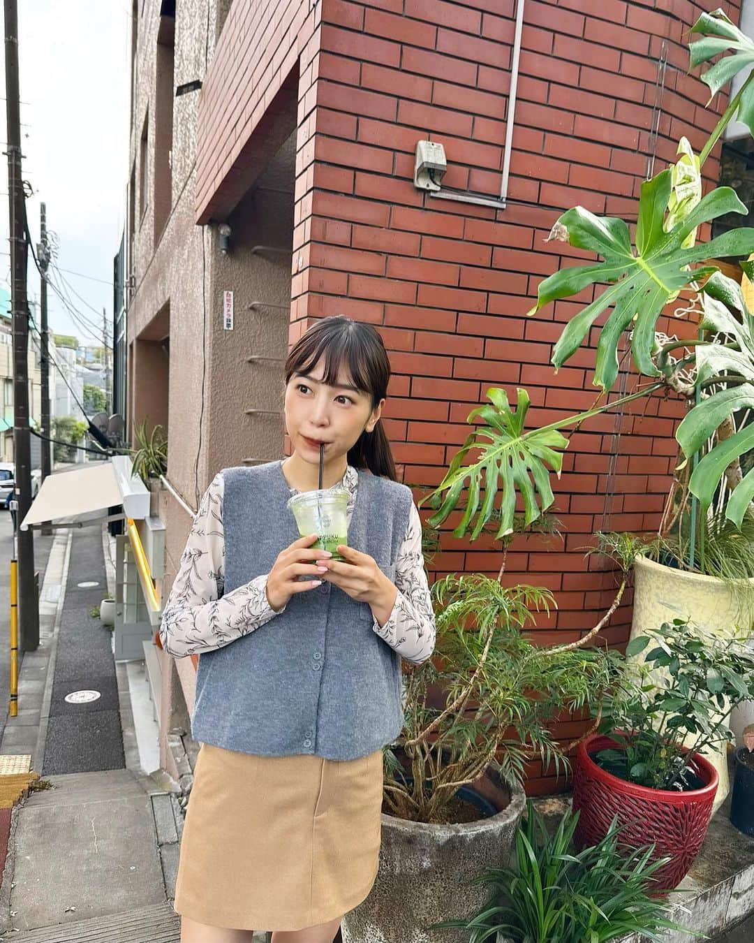 夏江紘実のインスタグラム：「. やっと行けたいっぷくまっちゃIPPUKU & MATCHA💚🍵💭 . 抹茶好きは幸せな空間🤤💚 . . #ippukuandmatcha #代々木上原」