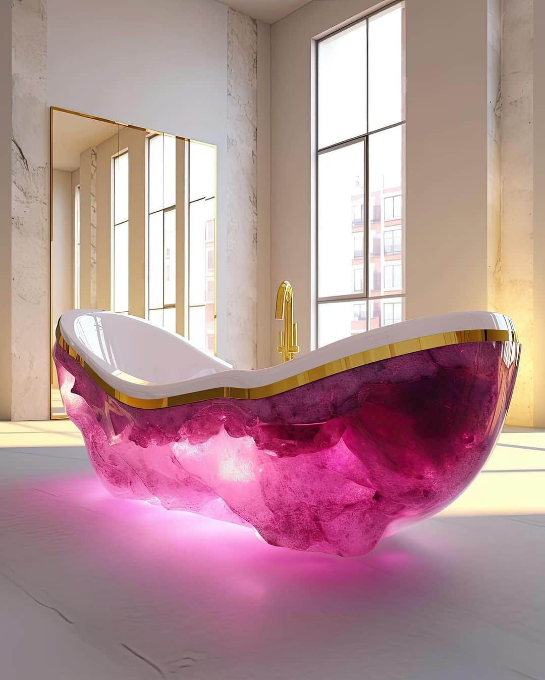 Cosmopolitanのインスタグラム：「If you need me, I’ll be dreaming about these tubs. 🛁  #rg @iva_ai_popsurreal」
