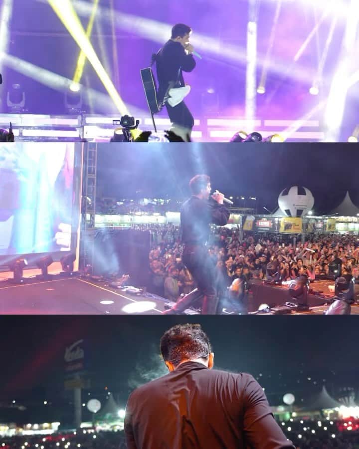 ルアン・サンタナのインスタグラム：「recorde de público e uma energia surreal. obrigado,  Ferraz de Vasconcelos-SP!! 👑🔥」