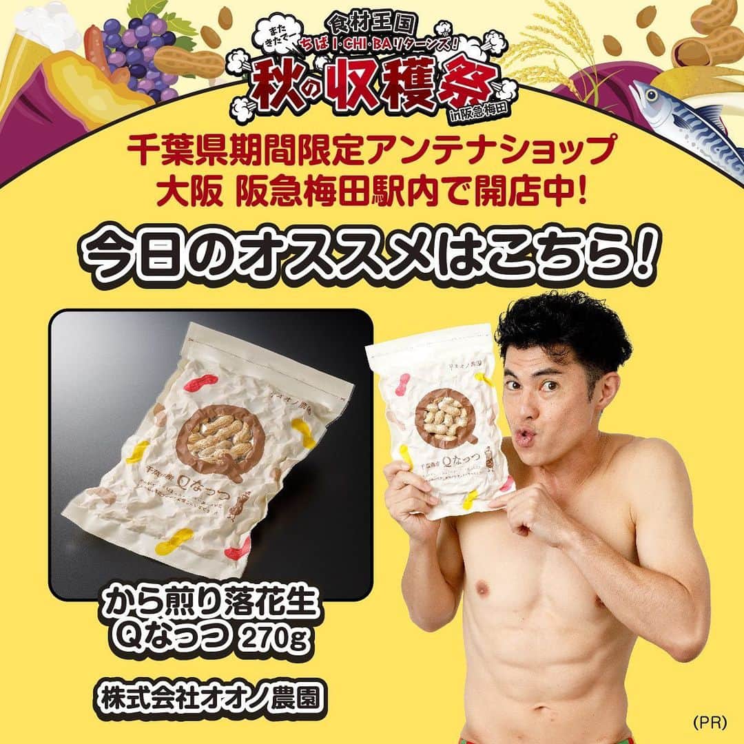 小島よしおのインスタグラム：「ピーヤ‼️  千葉県の期間限定アンテナショップは16日まで大阪、阪急線大阪梅田駅で営業中！ 今日のオススメは「落花生」！　 オオノ農園さんの「から煎り落花生Qなっつ」です。 千葉県香取市の自社農場の落花生だけを使って製造しています。独自の肥料配合により栽培された落花生は、甘みと風味が強く、こくがあって一度食べたら忘れない味です。「Ｑなっつ」は甘くておいしい落花生を目指して、平成10年から約20年の歳月をかけて開発された、千葉県の落花生の新品種です。 従来の品種に比べて甘みがはっきりとしていて食べやすく、その華やかな味わいはまさに「落花生革命」。 噛み締めると自然の甘みがお口の中に広がります。  私も見習ってギャグの新品種の開発頑張るぞー‼️おっぱっQ🤩🤣🥹  HPでは魅力的な千葉県産品をたくさん紹介しているので要チェック！ https://chibaantenna2023.com/ #千葉県　#期間限定アンテナショップ　#大阪梅田駅　#オオノ農園　#から煎り落花生　#Qなっつ」